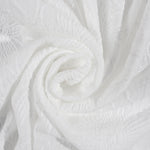 KZZ Men's White Short-Sleeve Shirt with Floral Texture