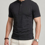 KZZ Men's Solid-Color Slim-Fit Casual Polo Shirt