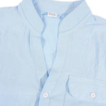 KZZ Men's Casual Short-Sleeve Stand-Collar Shirt and Shorts