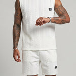 KZZ Sleeveless crew-neck pullover and drawstring shorts