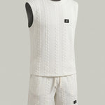 KZZ Sleeveless crew-neck pullover and drawstring shorts