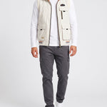 KZZ Men's single-piece stand-up collar double-sided vest