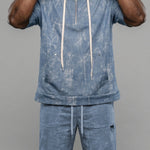 KZZ Men's Summer Hooded Short-Sleeve Set