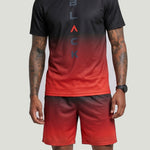 KZZ Color-Block Casual Crew-Neck Short-Sleeve Top and Shorts
