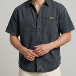 KZZ Men's Vintage Denim Shirt Jacket