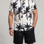 KZZ Hawaiian-style short-sleeved shirt and shorts