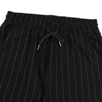 KZZ Men's striped long-sleeve shirt with a stand-up collar and trousers