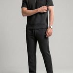 KZZ Short-sleeved polo shirt and drawstring cargo pants