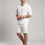 KZZ V-neck short-sleeve T-shirt and shorts