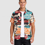 KZZ Men's Retro Casual Short-Sleeve Shirt