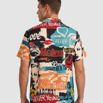 KZZ Men's Retro Casual Short-Sleeve Shirt
