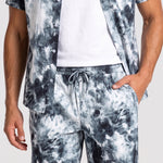 KZZ Tie-dye short-sleeve shirt and shorts set