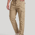 KZZ Men's Vintage Multi-Pocket Cargo Pants