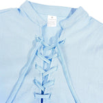 KZZ Men's Breathable Lace-Up Short-Sleeve Top and Shorts Set