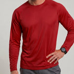 KZZ Men's Long-Sleeve Crew-Neck T-Shirt