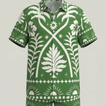 KZZ Cuban collar shirt and drawstring shorts