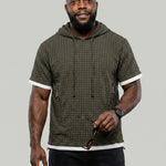 KZZ Men's Summer Casual Short-Sleeve Hoodie