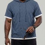 KZZ Men's Summer Casual Short-Sleeve Hoodie