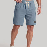 KZZ Men's Waffle-Knit Casual Shorts
