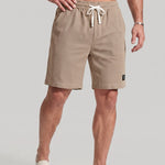 KZZ Men's Waffle-Knit Casual Shorts