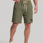 KZZ Men's Waffle-Knit Casual Shorts