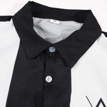 KZZ Short-sleeved shirt with a retro geometric stripe print