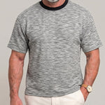 KZZ Men's Summer "Dopamine-Style" Color-Block Crew-Neck Short-Sleeve Tee