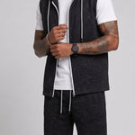 KZZ Tie-dye hooded quick-dry tank top and shorts