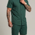 KZZ Men's smart-casual athletic short-sleeve tops and shorts