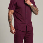 KZZ Men's smart-casual athletic short-sleeve tops and shorts