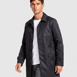 KZZ Men's Solid-Color Mid-Length Business-Casual Jacket