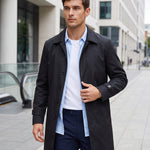 KZZ Men's Solid-Color Mid-Length Business-Casual Jacket