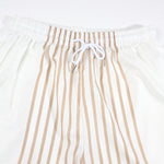 KZZ Men's Short-Sleeve Shirt and Shorts Set with Striped Paneling