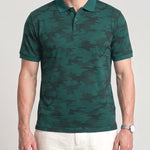 KZZ Men's Summer Camouflage Print Short-Sleeve Shirt