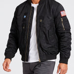 KZZ Men's Retro Long-Sleeved Thick Air Force Pilot Jacket
