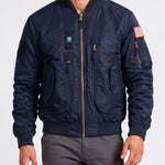 KZZ Men's Retro Long-Sleeved Thick Air Force Pilot Jacket