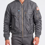 KZZ Men's Retro Long-Sleeved Thick Air Force Pilot Jacket