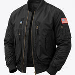 KZZ Men's Retro Long-Sleeved Thick Air Force Pilot Jacket