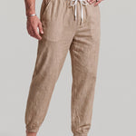 KZZ Men's Casual Straight-Leg Cropped Trousers