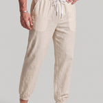KZZ Men's Casual Straight-Leg Cropped Trousers