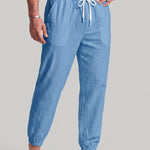 KZZ Men's Casual Straight-Leg Cropped Trousers