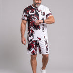 KZZ Men's Casual Breathable T-Shirt and Shorts