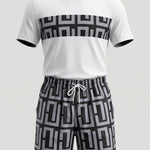 KZZ Men's Tropical-Style Casual Summer Set