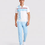 KZZ Short-sleeved zip-up top and trousers
