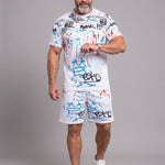 KZZ Plus-size short-sleeved top and shorts