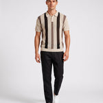 KZZ Breathable Open-Knit Polo Shirt