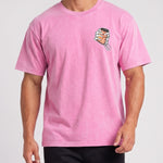 KZZ Retro acid-washed skull beer pattern T-shirt