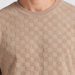 KZZ Men's Textured Check Knit Sweatshirt