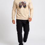 KZZ Men's Printed Crew Neck Sweatshirt
