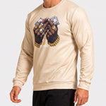 KZZ Men's Printed Crew Neck Sweatshirt
